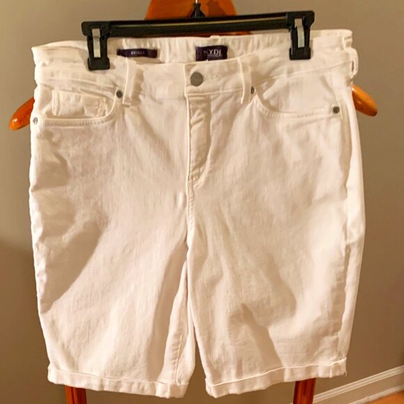 NYDJ Denim - NYDJ Briella white denim shorts